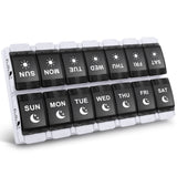 Push-Button Pop Open Design Pills Box Container Cases with Unique Black Fullicon