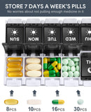 Push-Button Pop Open Design Pills Box Container Cases with Unique Black Fullicon