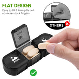 Travel Pal 3 Times a Day Extra Large Weekly Pill Case 7 Day, XL Daily Pill Box with 21 Compartments, Pill Dispenser Supplement Holder for Pills/Vitamin/Fish Oil Black Fullicon
