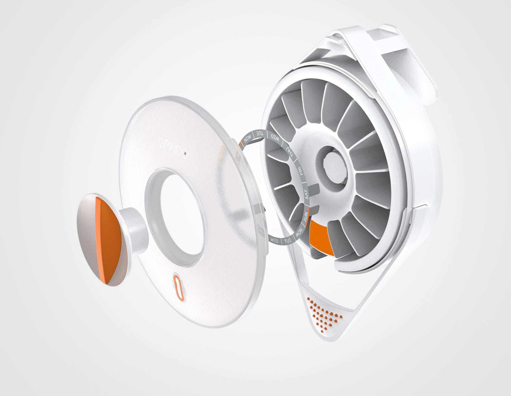 SPINDO - Fullicon Quick Fill Pill Dispenser Hanging on The Wall, Convenient Pill Dispenser with Easy Press Open Design, Large Capacity for Home & Office