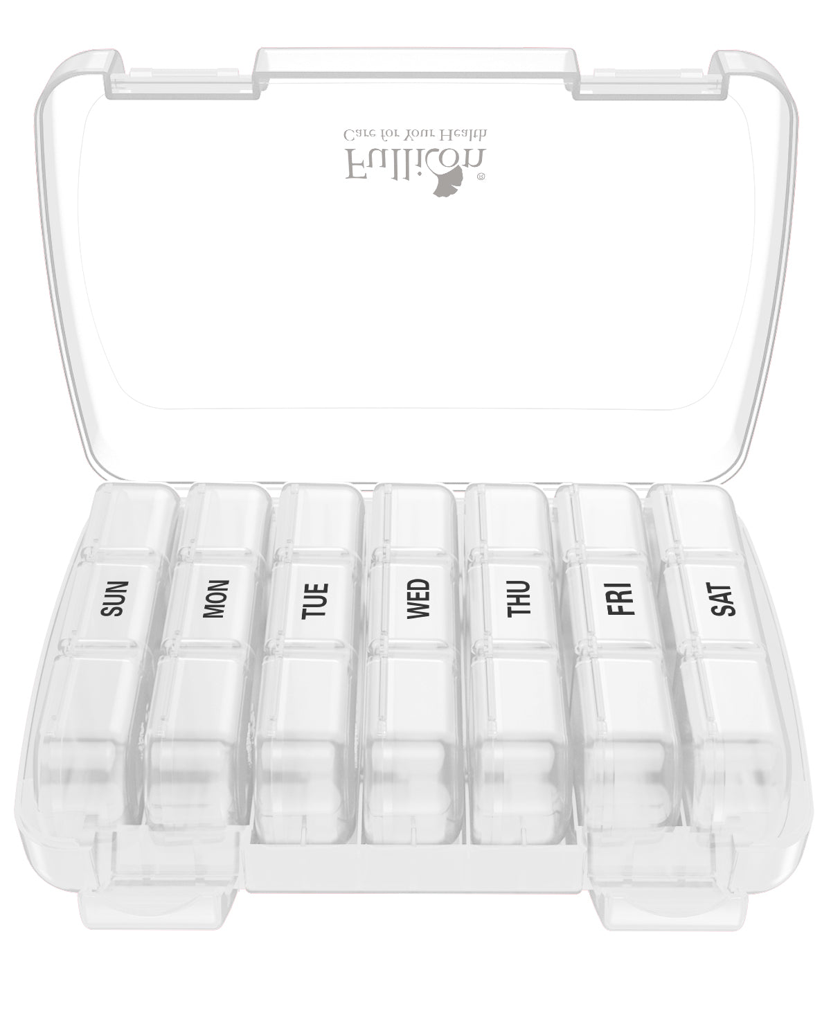 Travel Pal 3 Times a Day Extra Large Weekly Pill Case 7 Day, XL Daily Pill Box with 21 Compartments, Pill Dispenser Supplement Holder for Pills/Vitamin/Fish Oil Black Fullicon