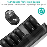 Fullicon Pill Organizer 2 Times a Day, Weekly Pill Box AM PM, Removable Medicine Organizer, Pill Cases Twice a Day
