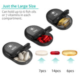 Fullicon Pill Organizer 2 Times a Day, Weekly Pill Box AM PM, Removable Medicine Organizer, Pill Cases Twice a Day