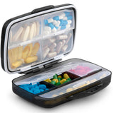 Portable Moisture Proof Travel Pill Organizer Oversize Black Fullicon