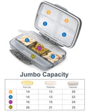 Portable Moisture Proof Travel Pill Organizer Oversize Black Fullicon