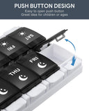 Push-Button Pop Open Design Pills Box Container Cases with Unique Black Fullicon