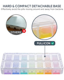 Quick Refill Weekly Pill Organizer Large AM PM Pill Box Rainbow Fullicon
