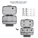 Portable Moisture Proof Travel Pill Organizer Oversize Black Fullicon