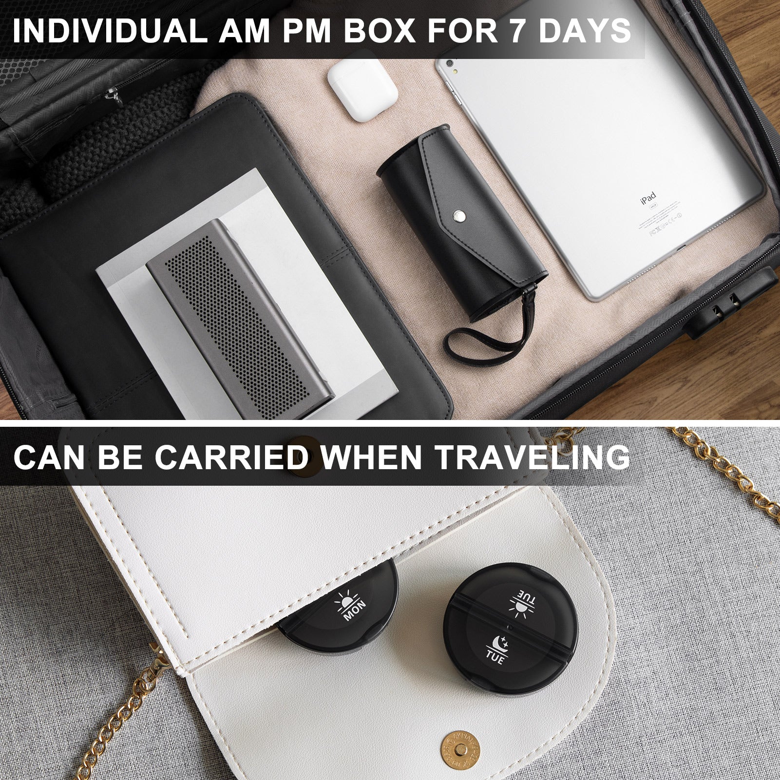 Travel Pal 3 Times a Day Extra Large Weekly Pill Case 7 Day, XL Daily –  Fullicon