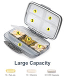 Portable Moisture Proof Travel Pill Organizer Oversize Black Fullicon