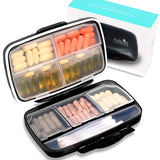 Portable Moisture Proof Travel Pill Organizer Oversize Black Fullicon