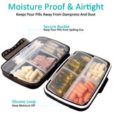 Portable Moisture Proof Travel Pill Organizer Oversize Black Fullicon